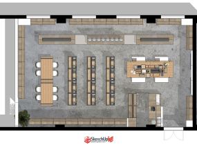 一家書店的SU渲染