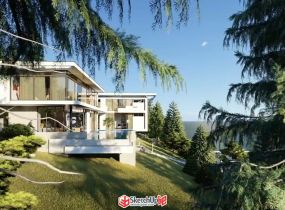 濱?，F代別墅，lumion8室內真不錯