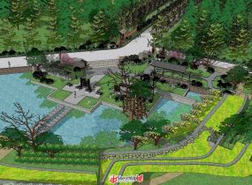 SU精品模型：鄉村旅游模型，野趣廣場入口形象區-14